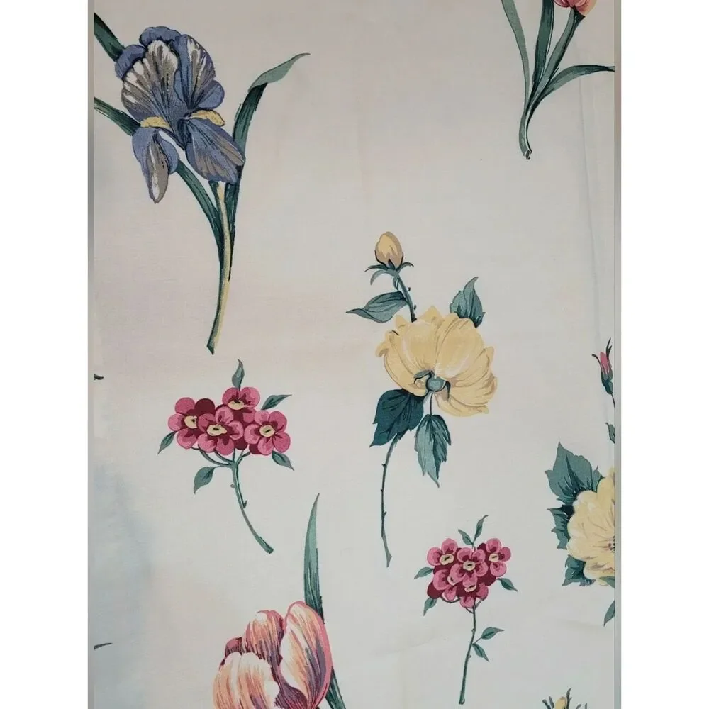 Vintage 80s Springmaid Floral Curtain Panels Cottagecore Chintz Set of 4 | Rare!
